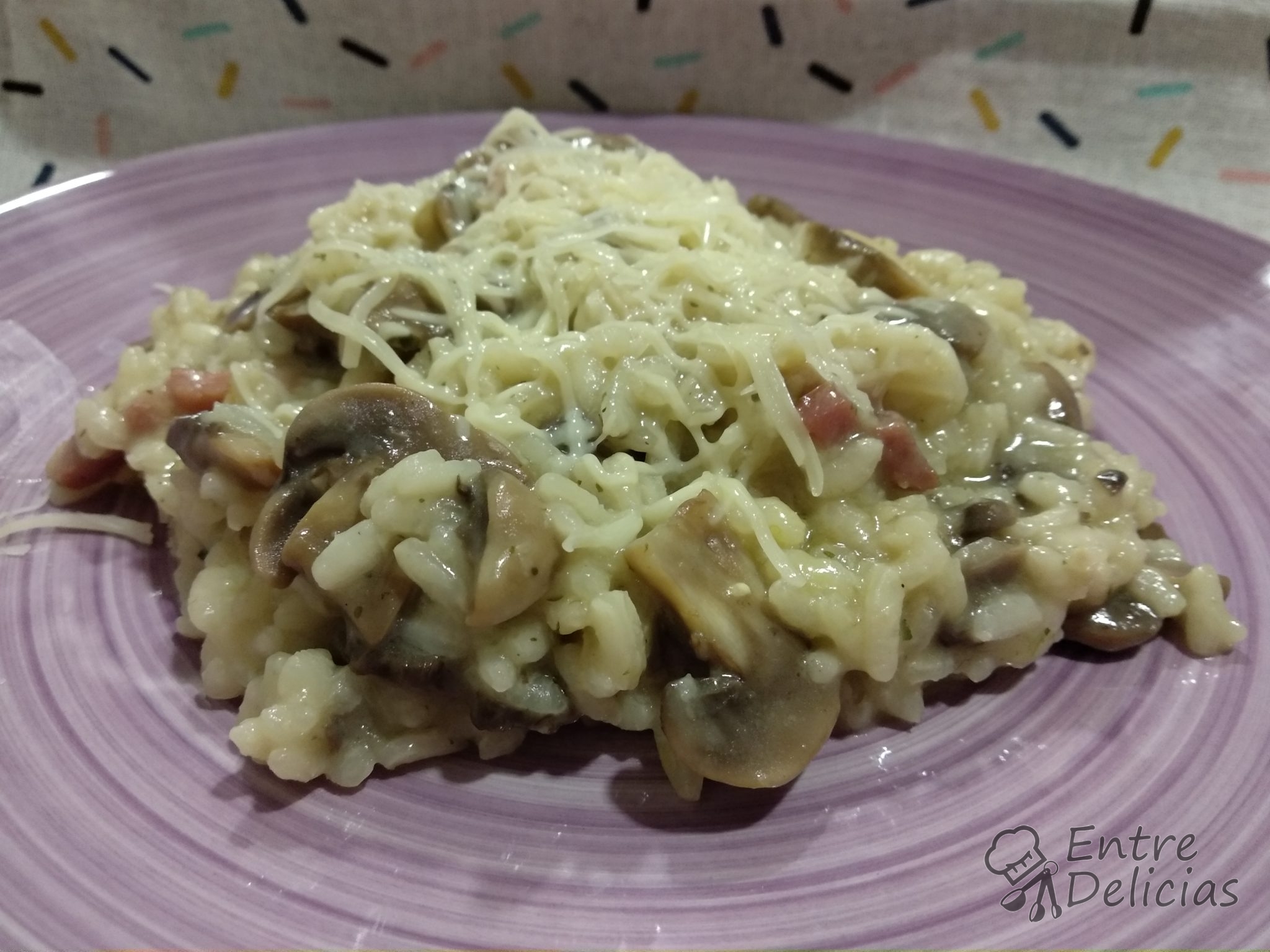 RISOTTO DE CHAMPI ONES Y BACON Mambo Entre Delicias