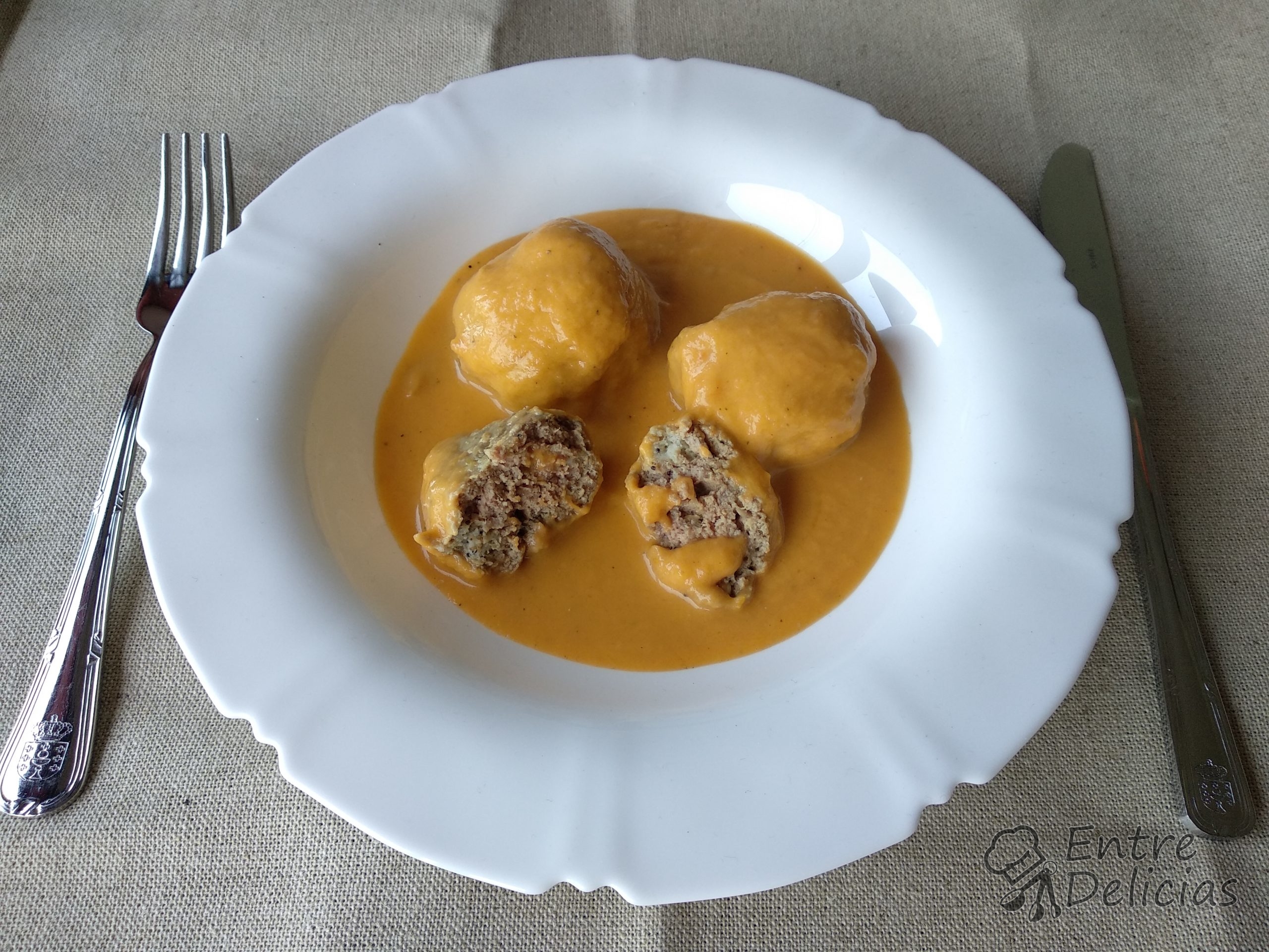 ALB NDIGAS EN SALSA DE ZANAHORIA Y CALABAC N Mambo Entre Delicias